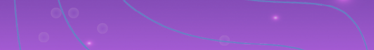Purple gradient background featuring Blue wavy lines and Pink orbs